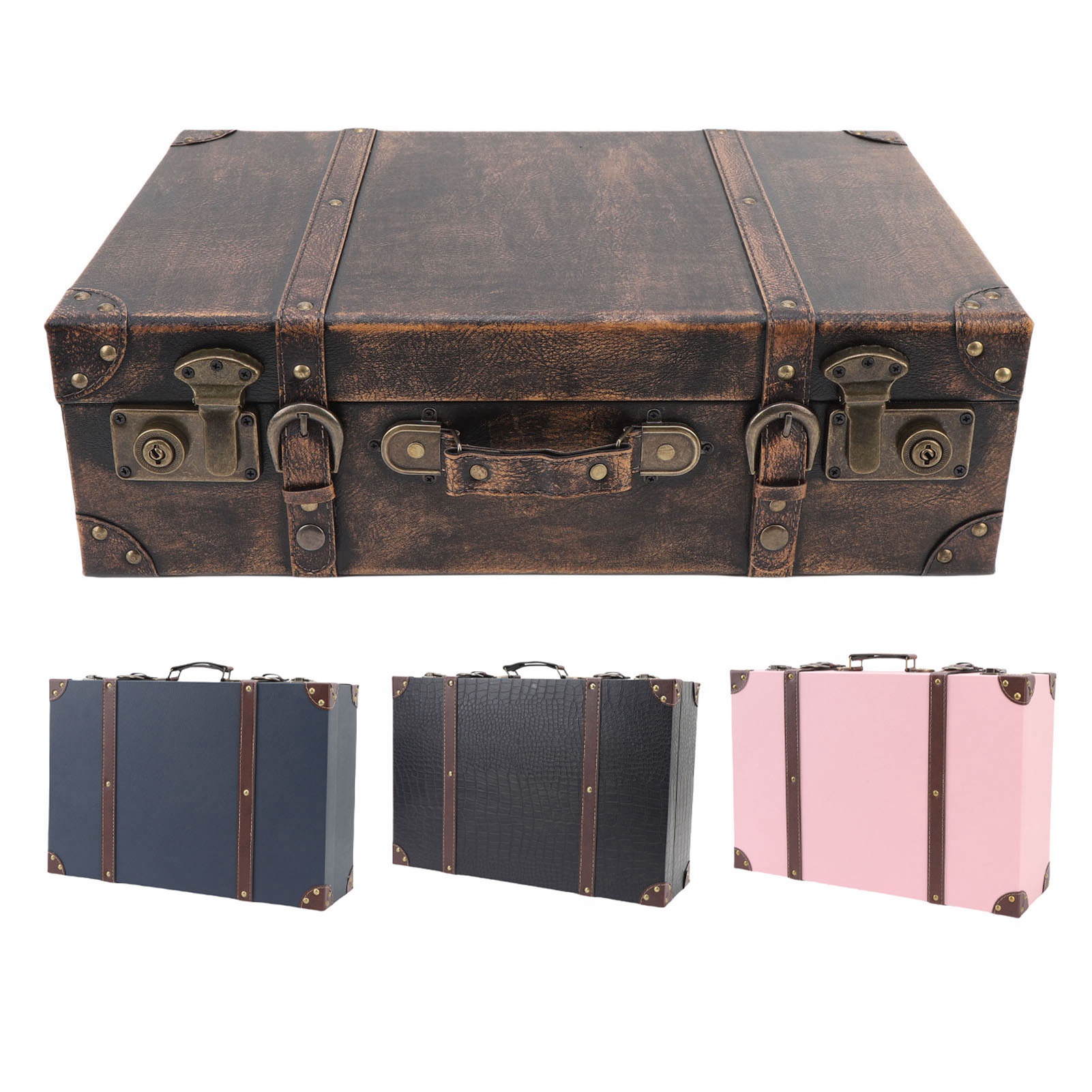 Vintage Suitcase Box Travel St - Retro Vintage Trunk Suitcase recension och pris