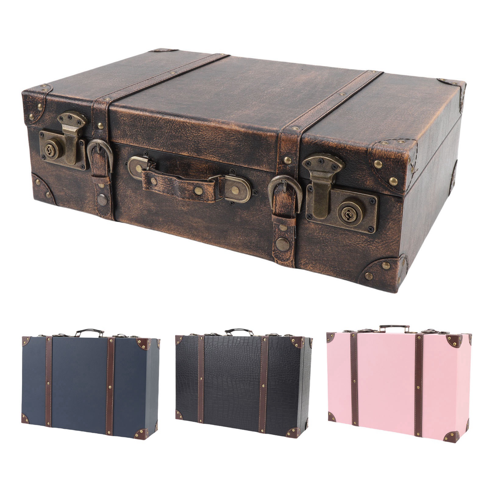 Vintage Suitcase Box Travel St - Retro Vintage Trunk Suitcase recension och pris