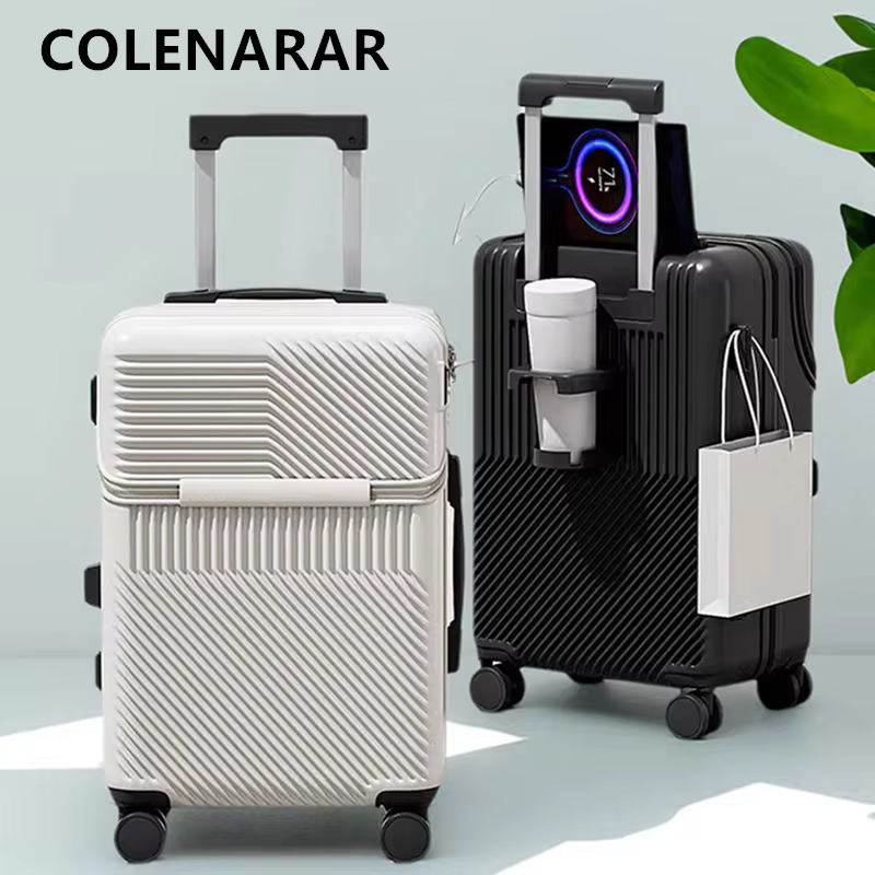 COLENARA Charging Luggage Fron - Front Opening Laptop Luggage 24 Inch recension och pris