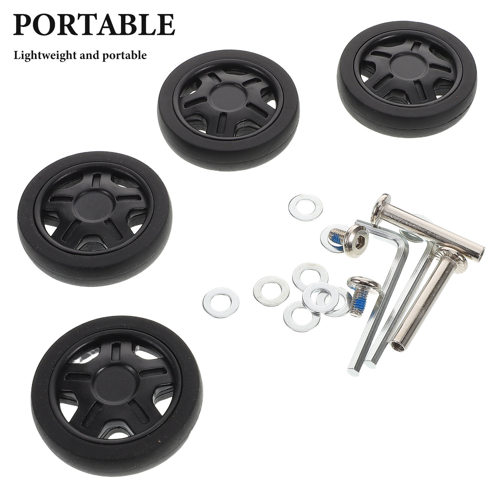 4Pcs Luggage Universal Wheel R - Silent Replacement Luggage Wheels recension och pris