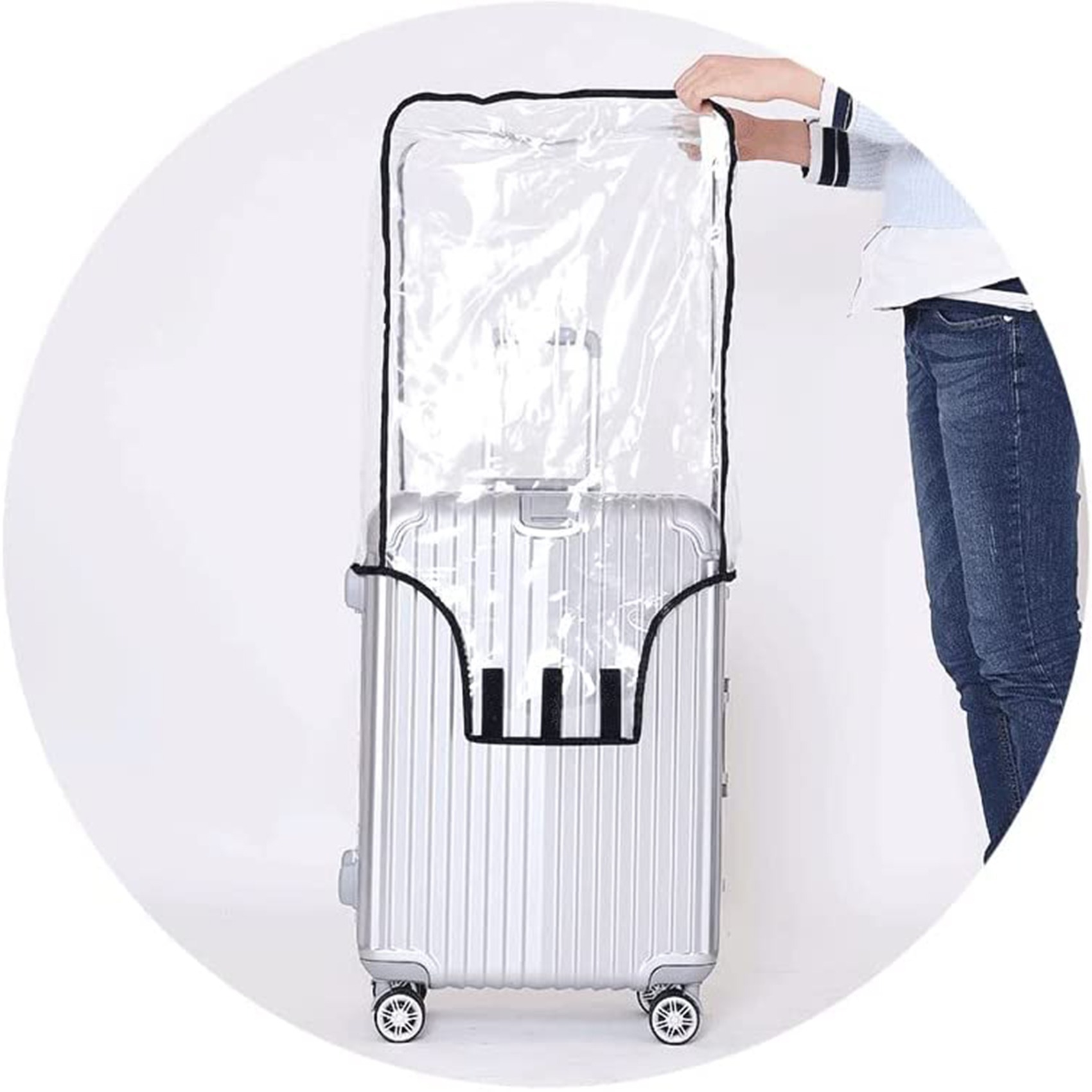 New Full Transparent Luggage P - Waterproof Suitcase Cover Protector recension och pris