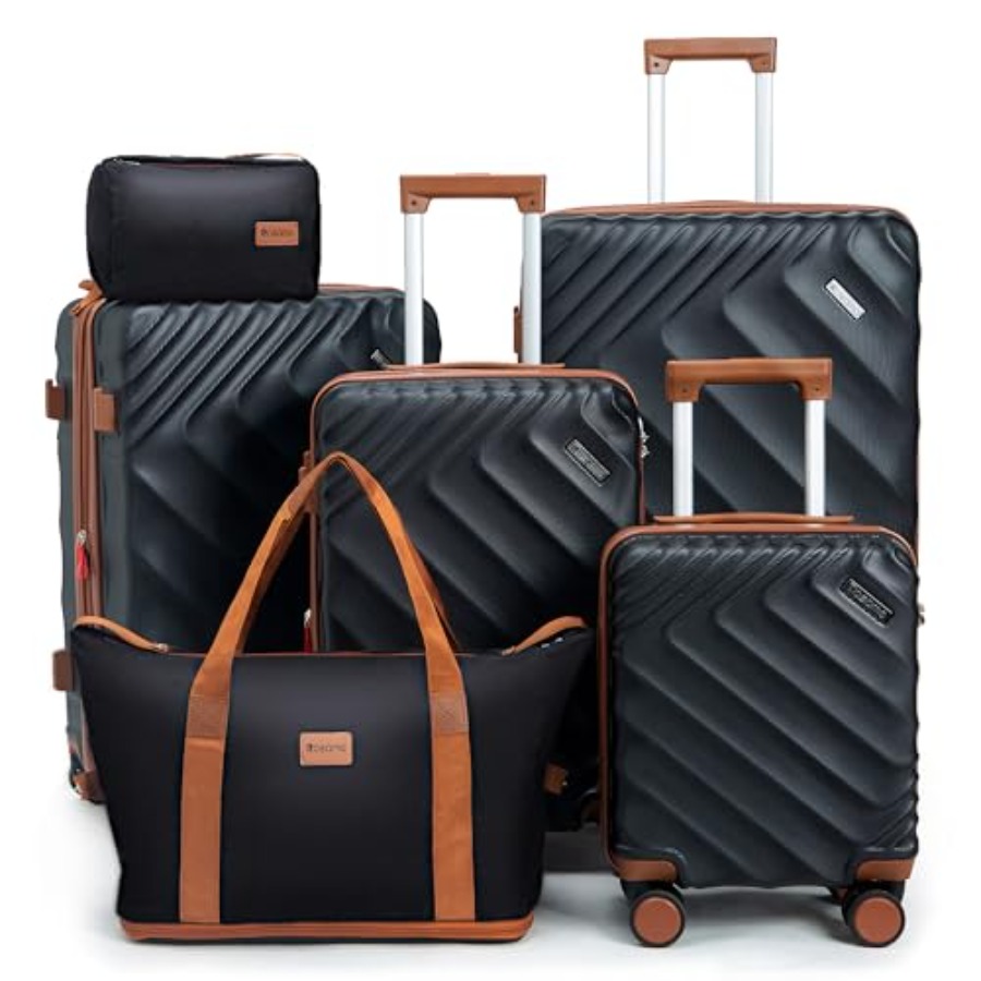 6-Piece Hard Shell Expandable  - Expandable Hard Shell Luggage Set recension och pris