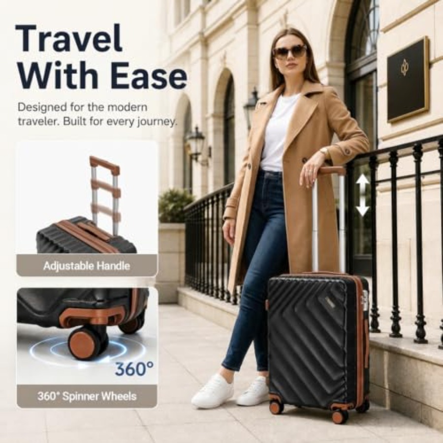 6-Piece Hard Shell Expandable  - Expandable Hard Shell Luggage Set recension och pris