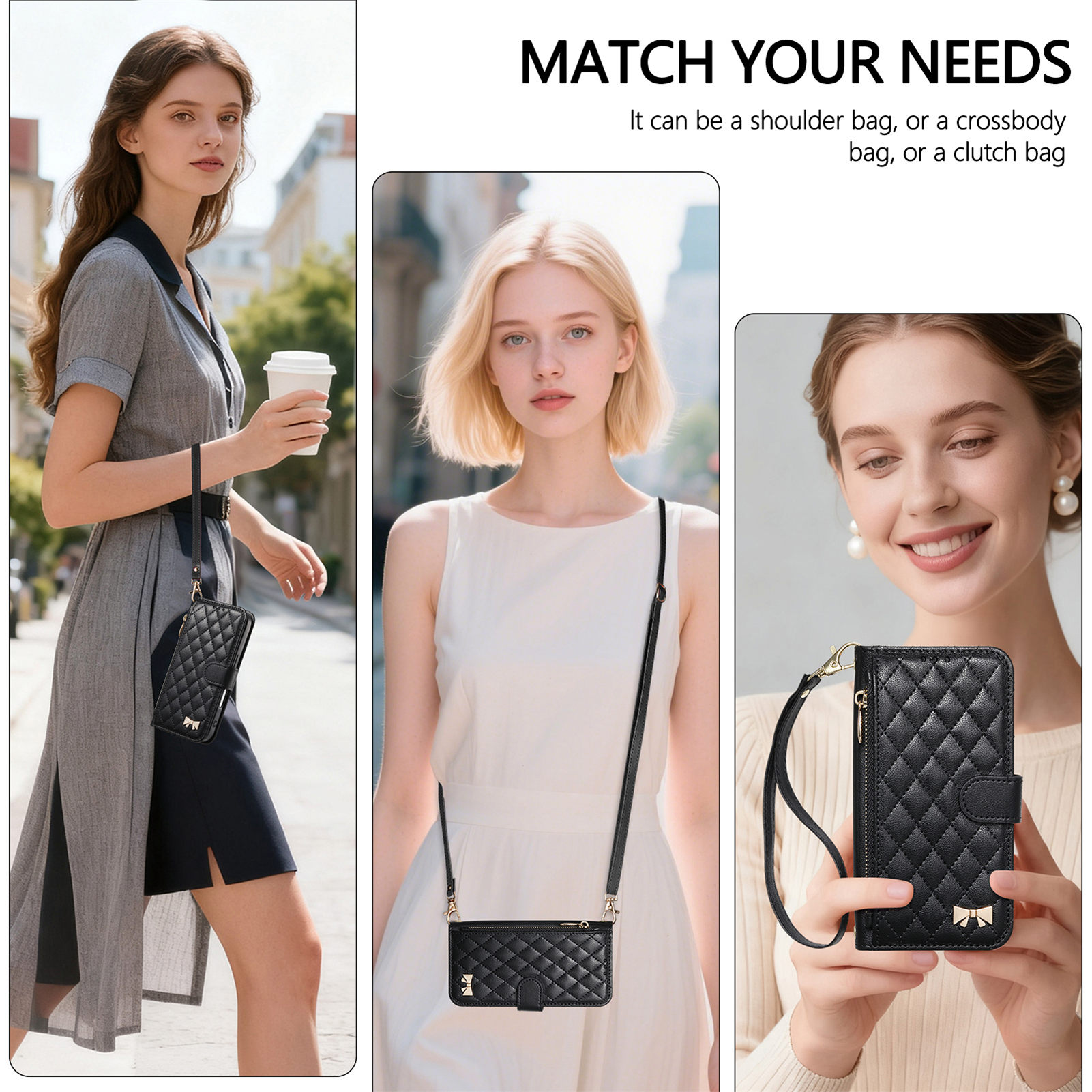 PU Leather Zipper Crossbody Wr - Wallets recension och pris