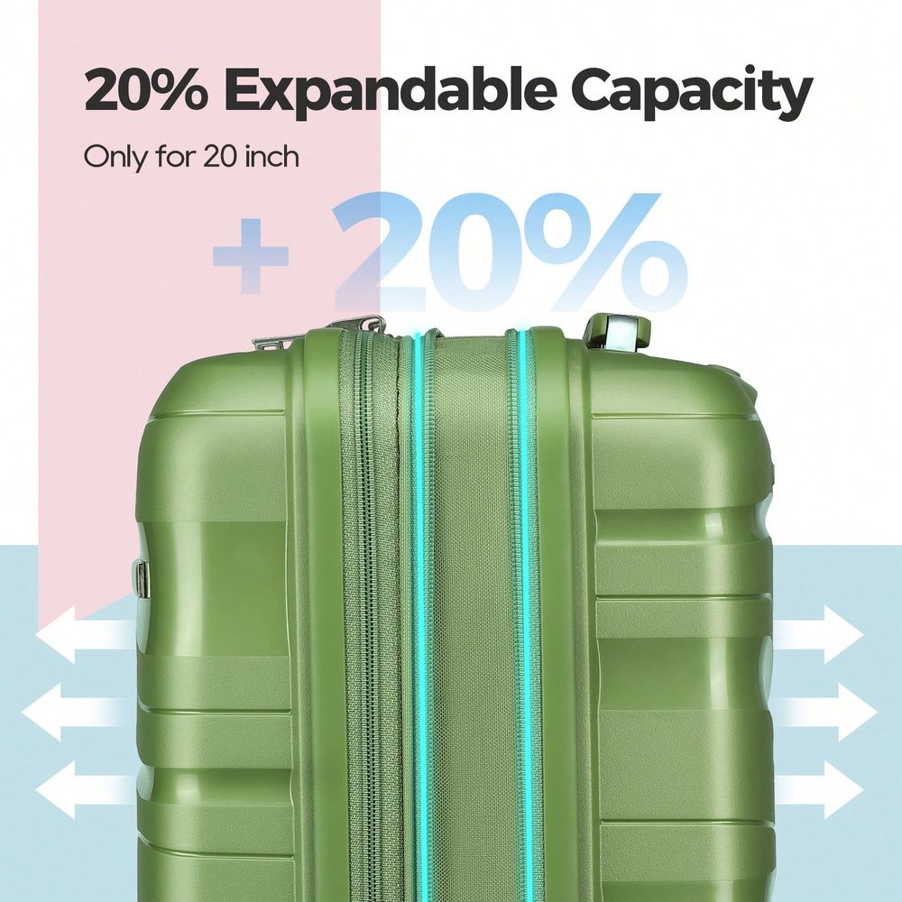 3Piece Hardshell Luggage Set,  - Expandable Hard Shell Luggage Set recension och pris