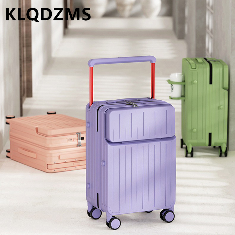 KLQDZMS 24 Inch Luggage Compar - Front Opening Laptop Luggage 24 Inch recension och pris