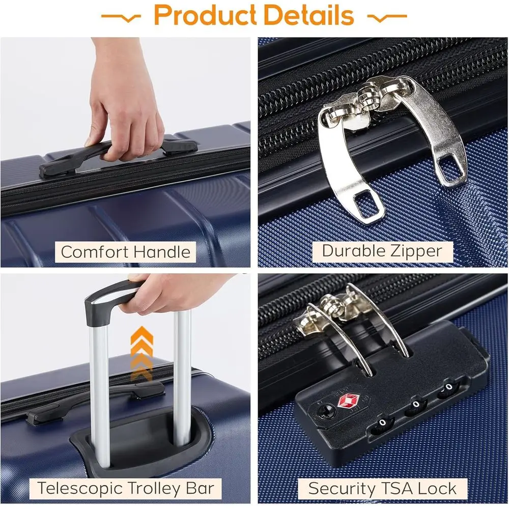 3-Piece Hardshell Expandable L - Expandable Hard Shell Luggage Set recension och pris
