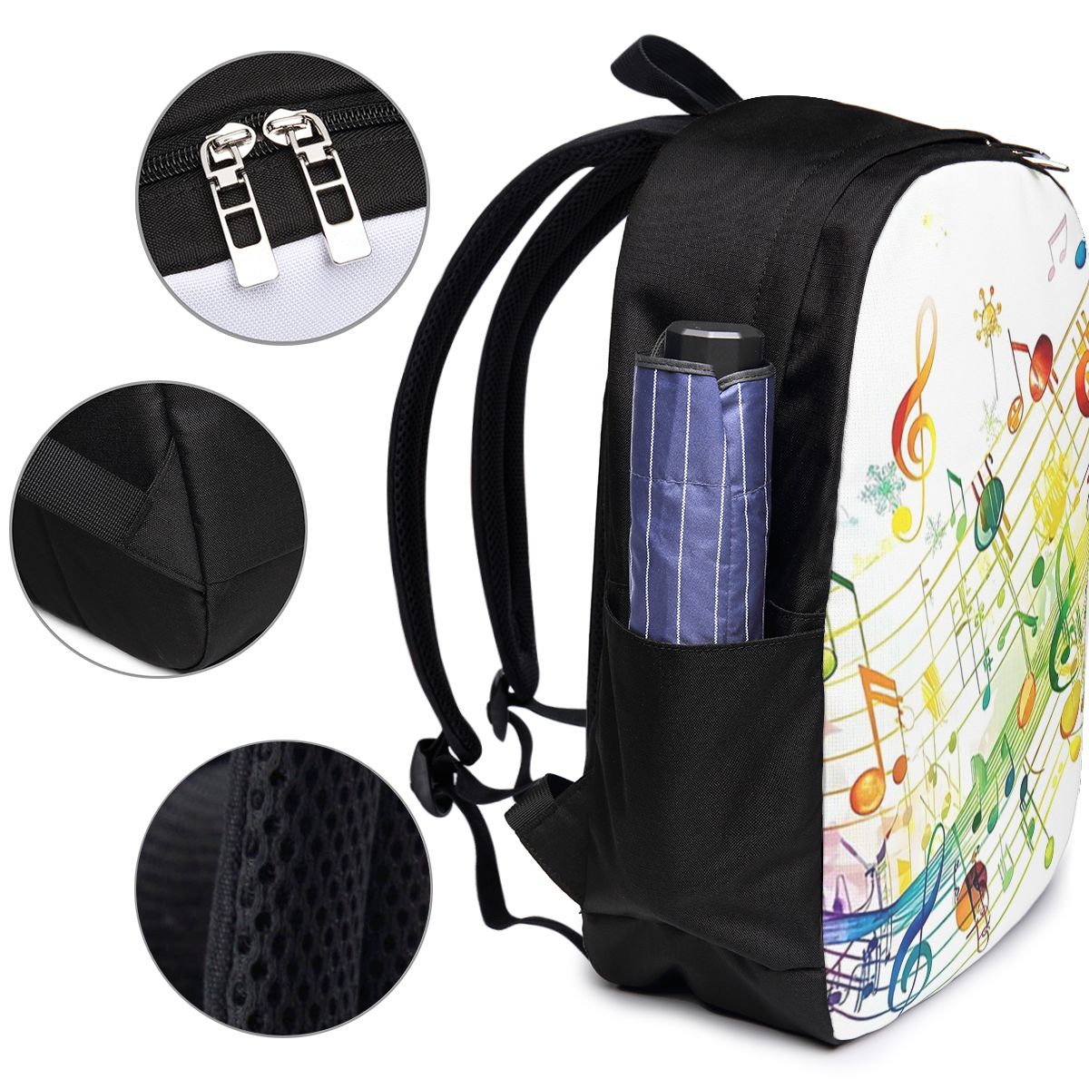 Abstract Piano Keys With Music - Travel Bags recension och pris