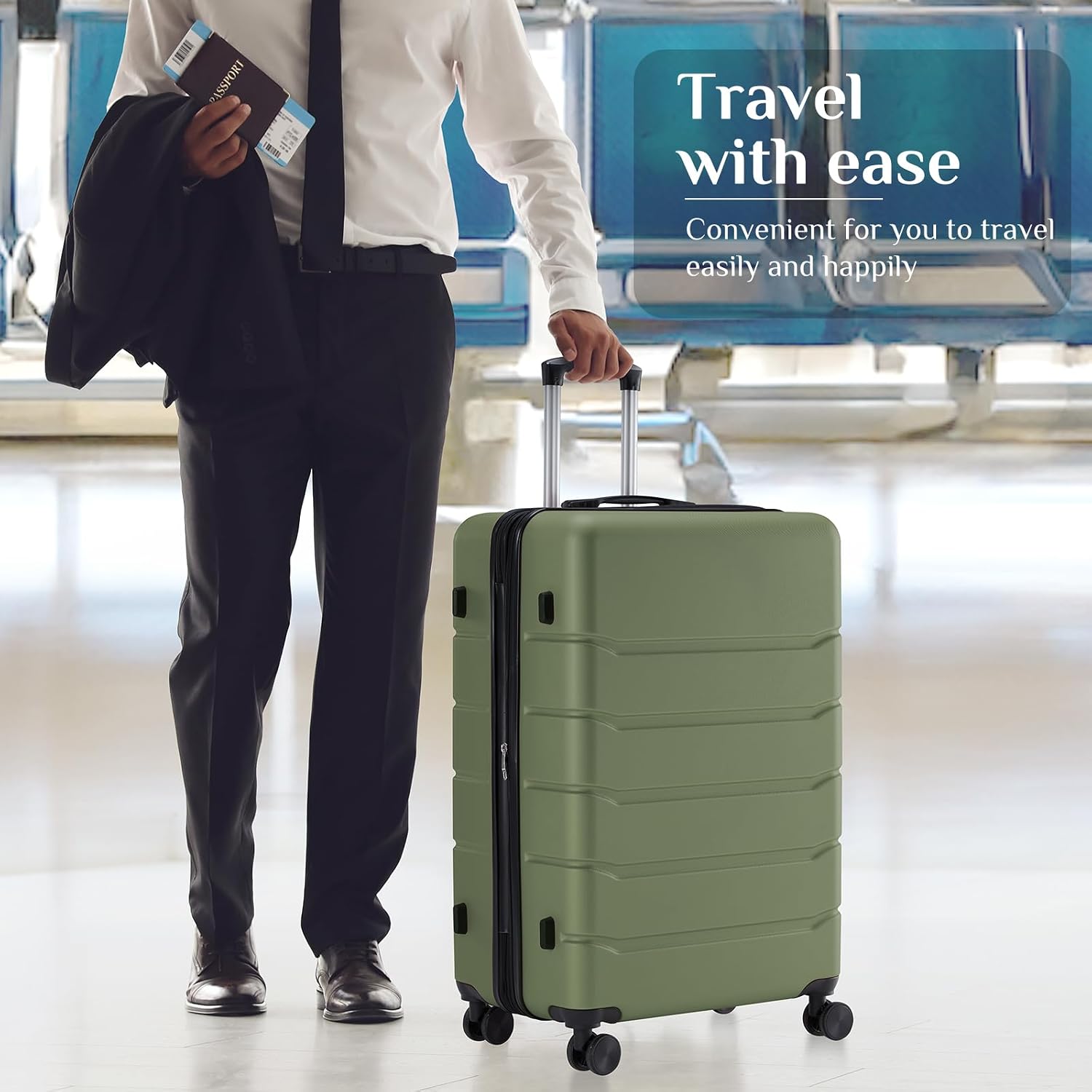 28 Inch Carry on Luggage, Hard - Expandable Hard Shell Luggage Set recension och pris