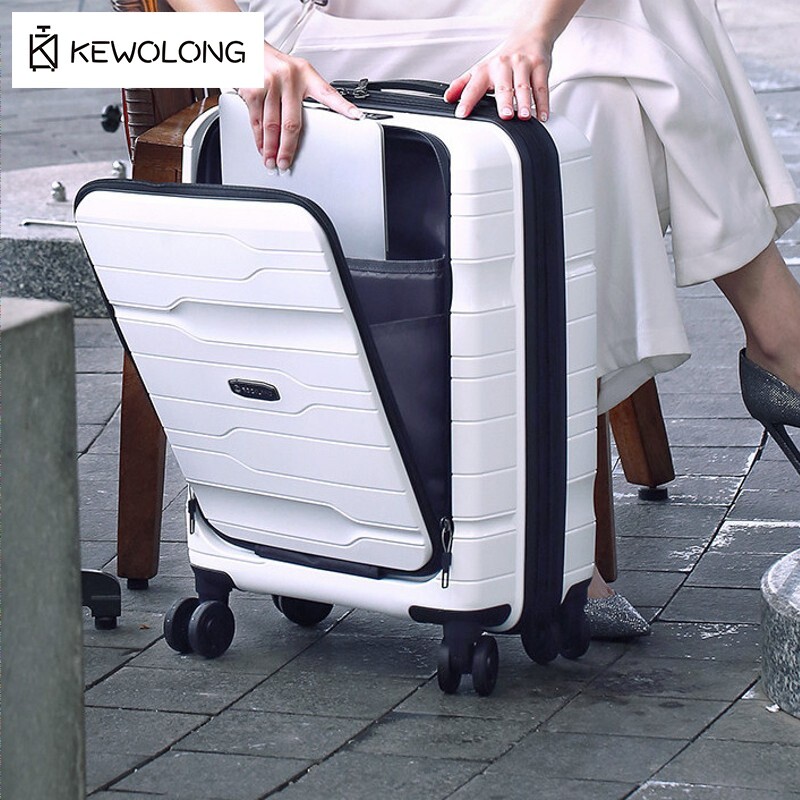 20 Inch Front Opening Carry On - Cabin Size Lightweight Travel Trolley recension och pris