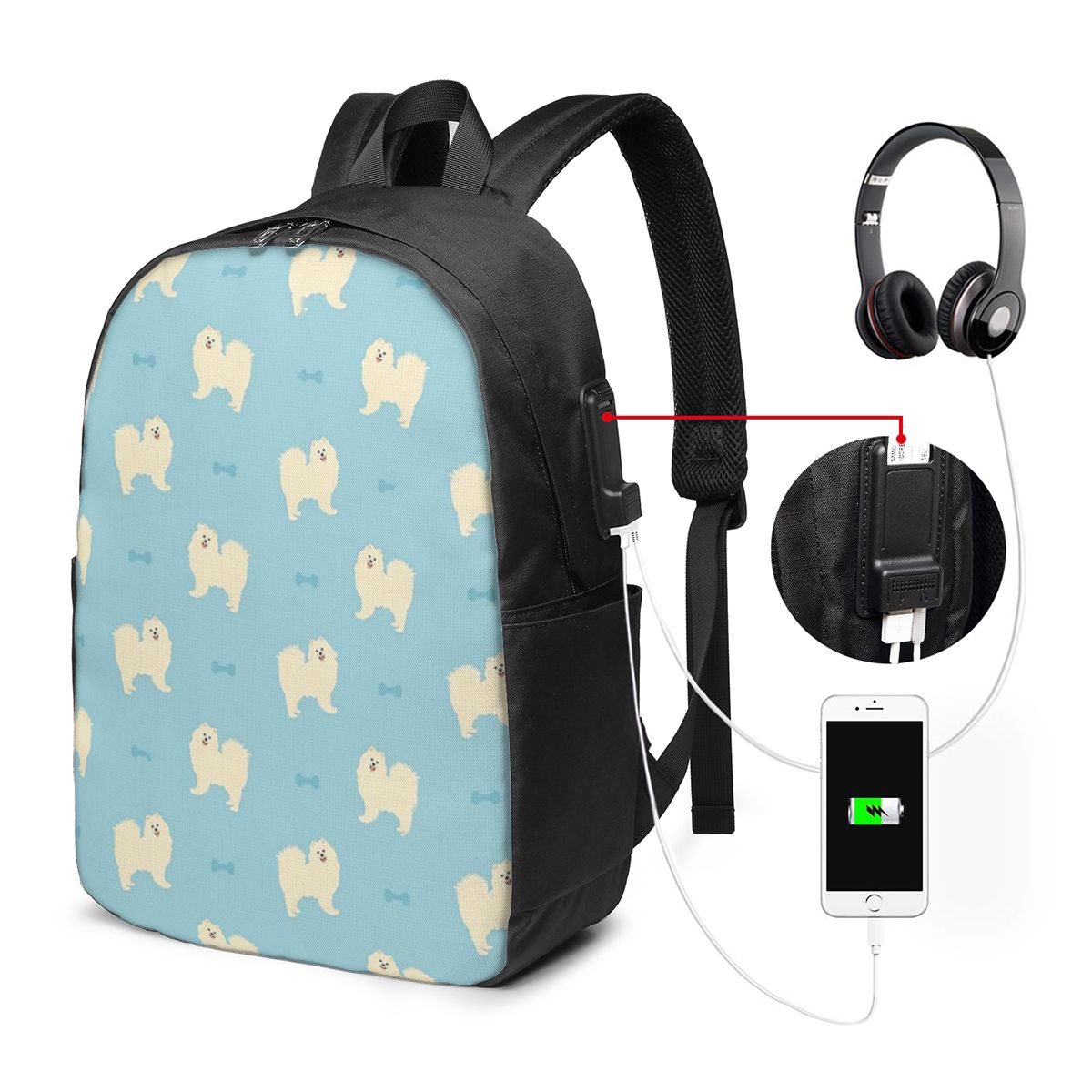 Samoyed Dog Backpack Travel No - Backpacks recension och pris