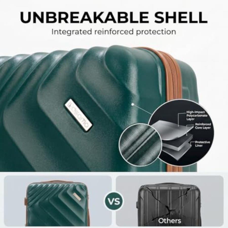 5-Piece Hard Shell Expandable  - Expandable Hard Shell Luggage Set recension och pris