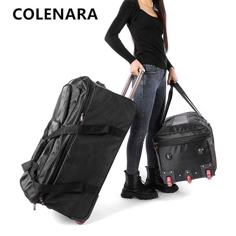 COLENARA Large Capacity Trolle - Foldable Rolling Luggage Bag recension och pris