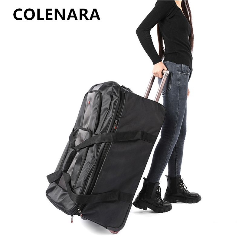 COLENARA Large Capacity Trolle - Foldable Rolling Luggage Bag recension och pris