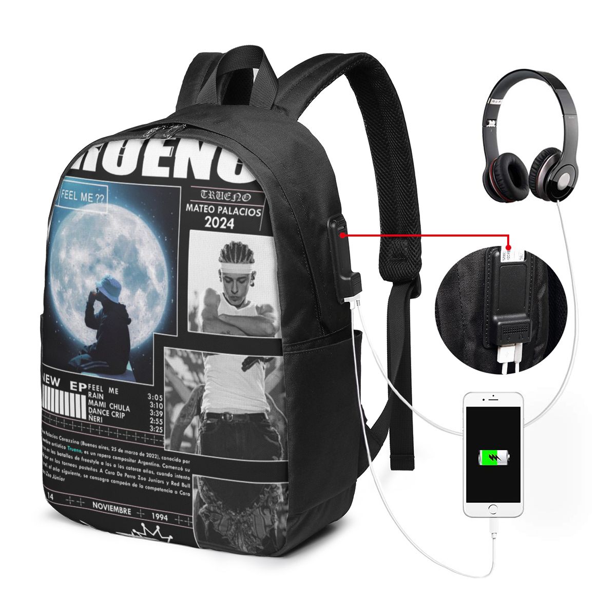Funny Trueno Hip Hop Rapper Ba - Travel Bags recension och pris
