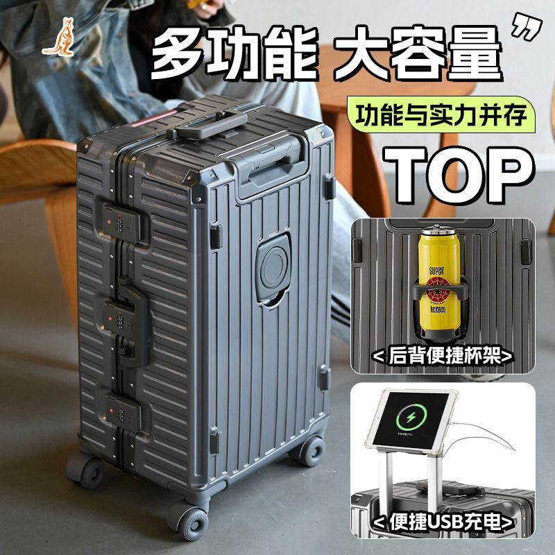 Large Size Travel Suitcase Alu - Aluminum Frame Carry On Luggage recension och pris