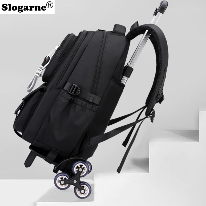 Students Trolley Backpack Kids - Foldable Rolling Luggage Bag recension och pris