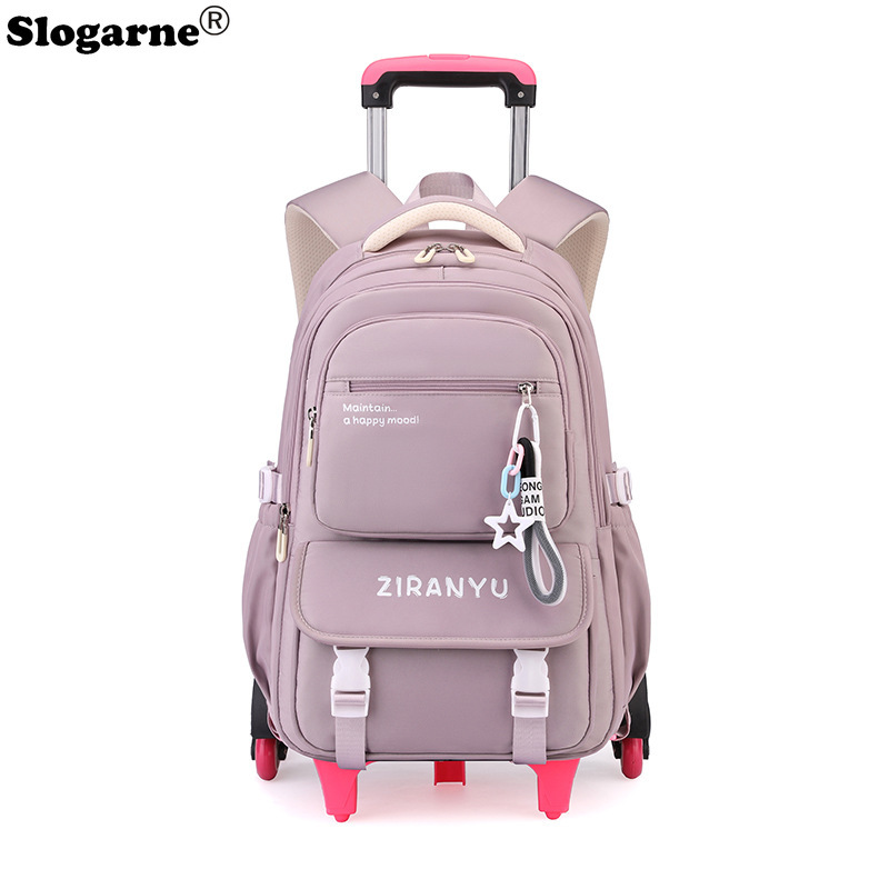 Students Trolley Backpack Kids - Foldable Rolling Luggage Bag recension och pris