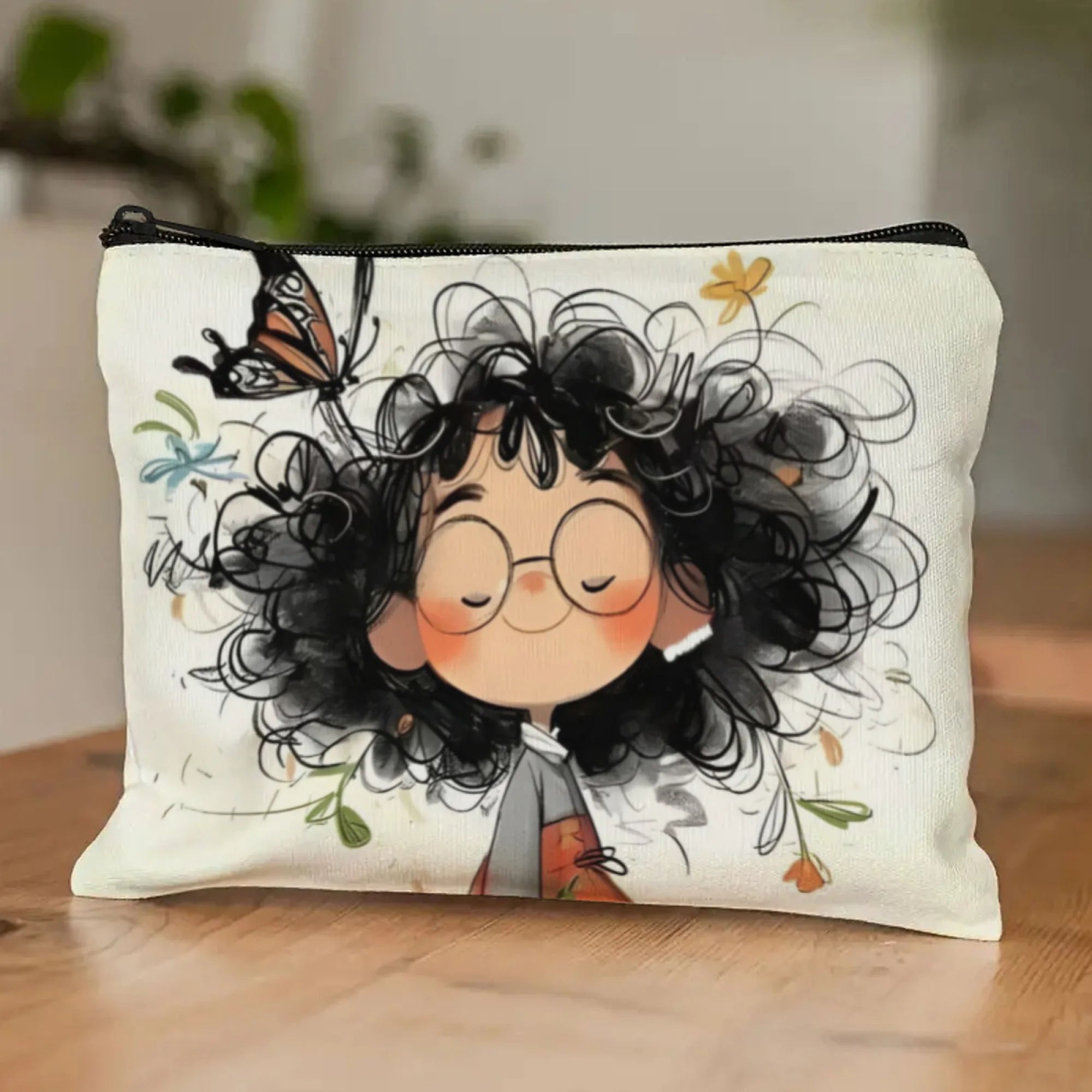 Cartoon Girl Makeup Bag Zipper - Wallets recension och pris