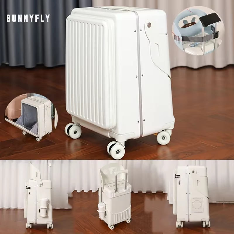 BunnyFly Wide Handle Carry-On  - Aluminum Frame Carry On Luggage recension och pris