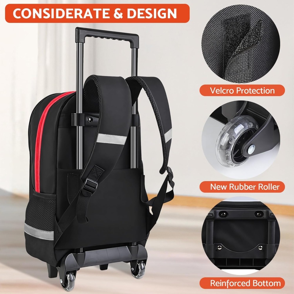 3PCS Kids Rolling Backpack for - Foldable Rolling Luggage Bag recension och pris