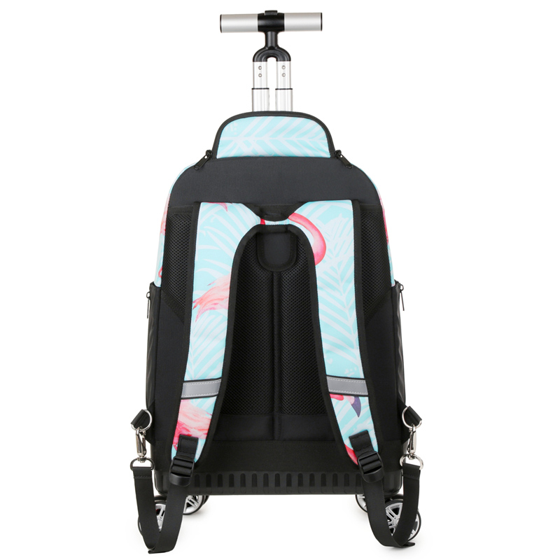 Rolling Backpack with Spinner  - Foldable Rolling Luggage Bag recension och pris