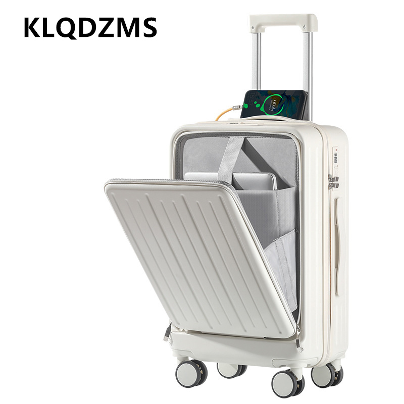 KLQDZMS 20 Inch Charging Suitc - Front Opening Laptop Luggage 24 Inch recension och pris