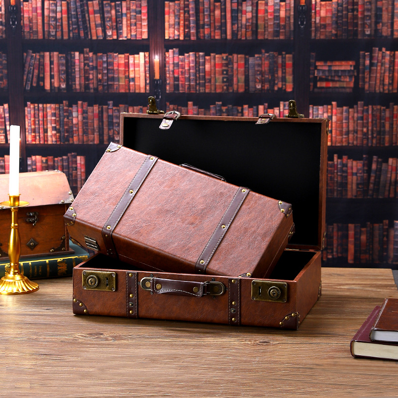 Vintage Wooden Suitcase Multi- - Retro Vintage Trunk Suitcase recension och pris