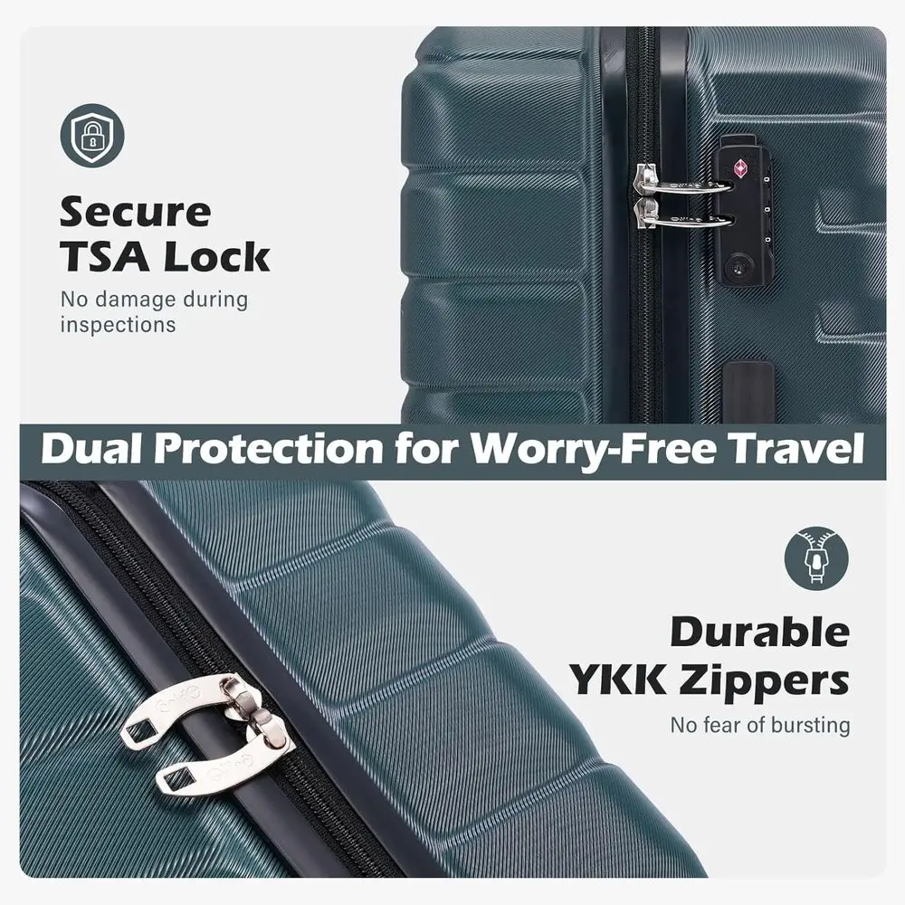 3-Piece Hard Shell Spinner Lug - Expandable Hard Shell Luggage Set recension och pris